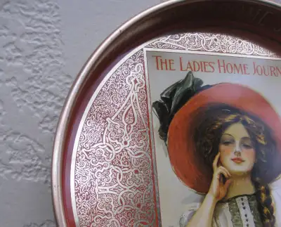 Vintage Themed Metal Tray, View more