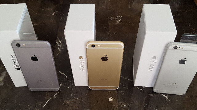 Iphone 6 6S 7 & 8 128,64,16GB unlocked new cond. 1 Year warranty in Cell Phones in Calgary