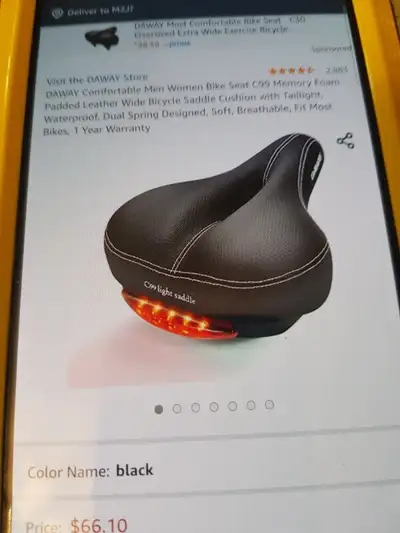 BICYCLE STUFF-SEAT DAWAY WITH LIGHT. SHORT XL. PEDALS. BRAND NEW, View more