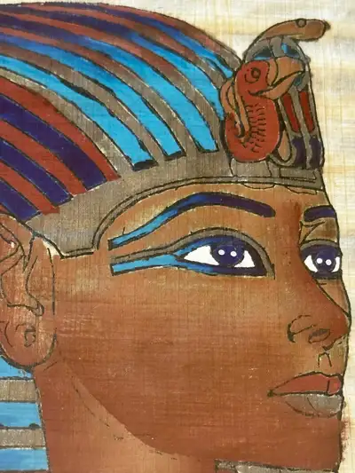 Peinture sur Papyrus Fait Main, Vintage, Scène Antique, View more