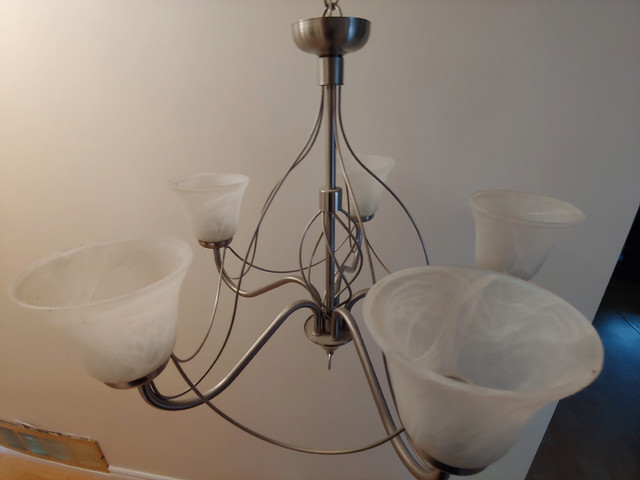 Two lamps pendant and chandelier in Indoor Lighting & Fans in Hamilton