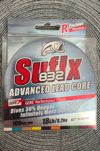 Sufix 832 Advanced Lead Core 18 Lb.