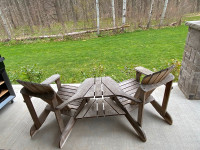 Adirondack style chair set.