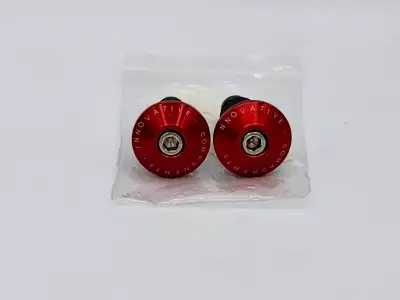Universal motorcycle handlebar end caps 7/8" 22mm red 2 pack brand new /embouts pour guidon de moto...