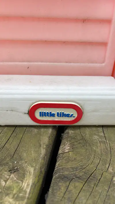 1990’s Classic Little Tikes pink with blue roof dollhouse, View more