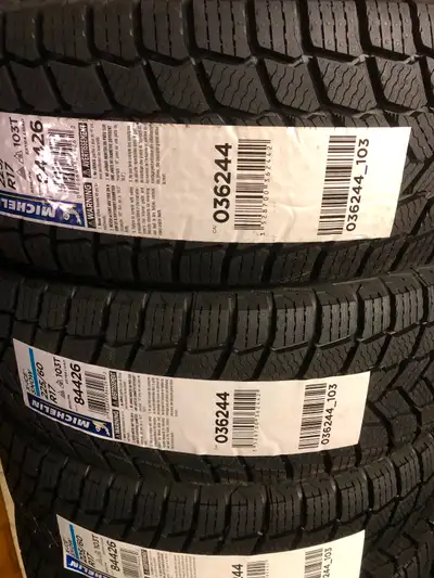 New set of 225 60 17 Michelin xice snow winter tires. Tires are brand new never been mounted or used...