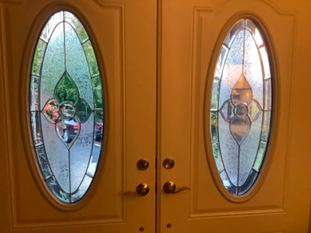 Exterior Double Door Oval Glass Inserts. in Windows, Doors & Trim in Peterborough - Image 3