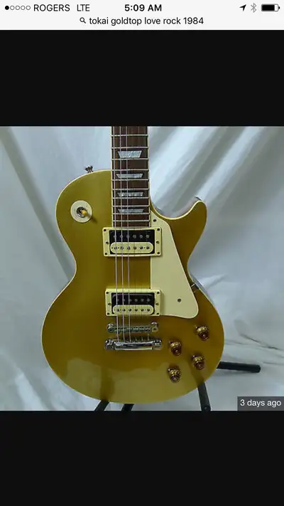 1985 Tokai LoveRock Made in Japan Goldtop Zebra Tokai Pickups, View more
