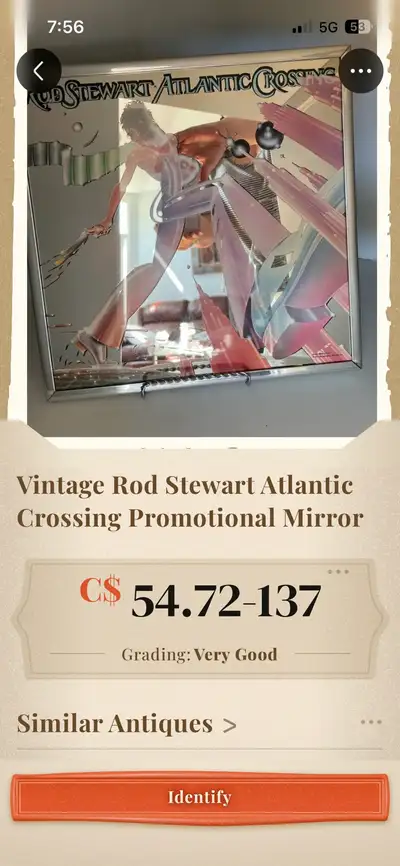 Rod Stewart Atlantic Crossing Promotional Mirror, View more
