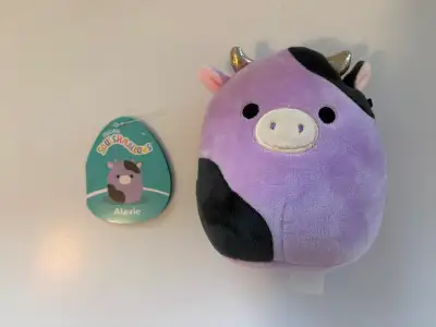 5" Squishmallow Alexie the Purple and Black Cow #1451 The item comes as shown in the pictures with n...