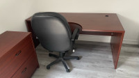 Sturdy desk and cabinet and chair