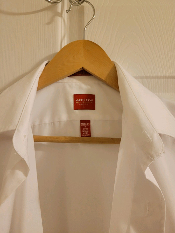 Men's Cotton White Dress Shirt Size 15/33 in Men's in City of Toronto - Image 4