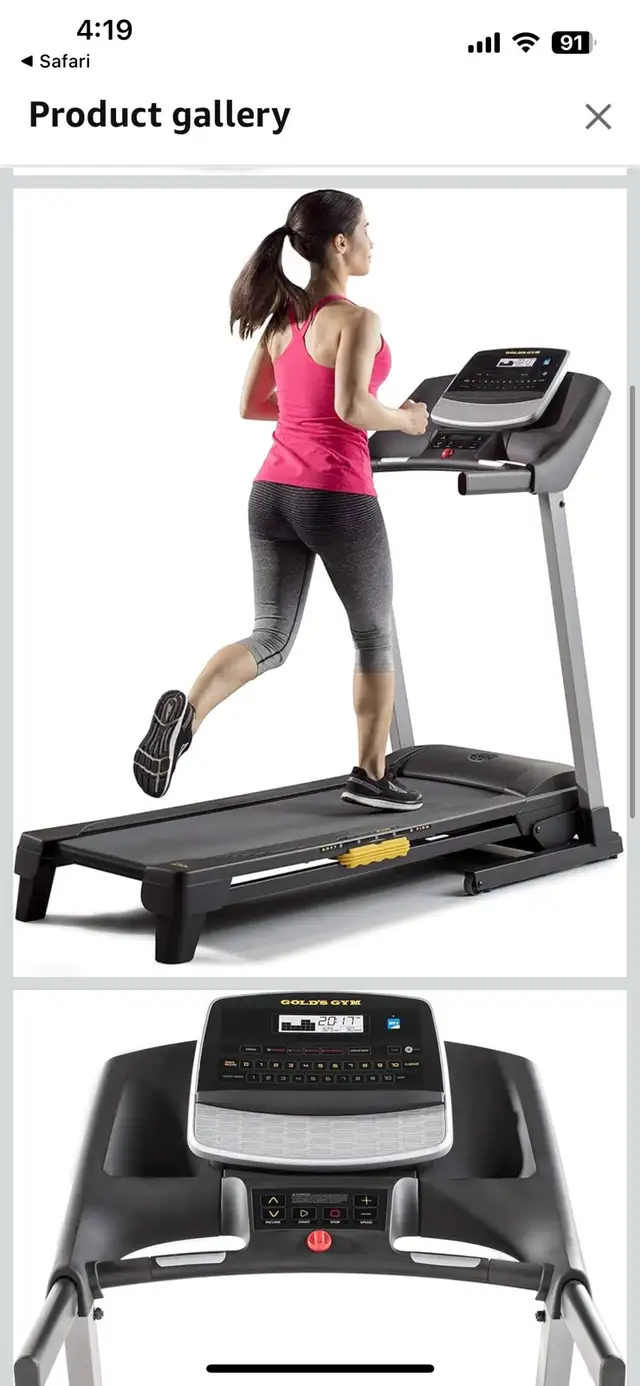 Golds Gym Treadmill in Exercise Equipment in Gatineau - Image 2