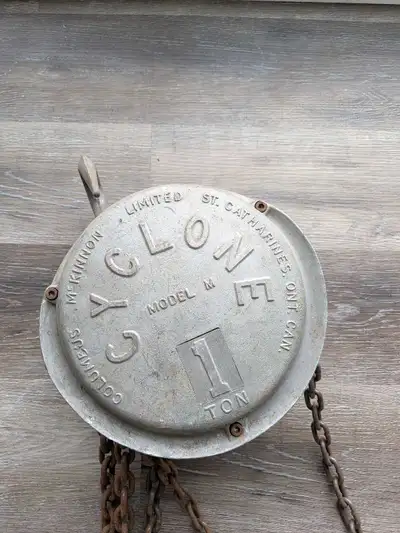 Cyclone 1 ton chain hoist , View more