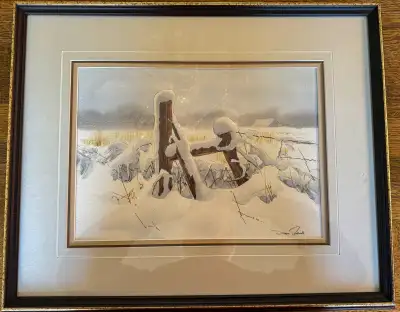 Original Jack Reid Watercolour – Framed Winter Landscape – Canad, View more
