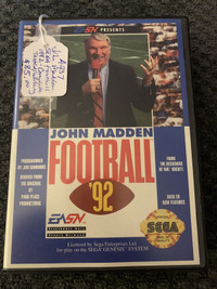 John Madden SEGA COMPLETE Game EA 1992 Showcase 319