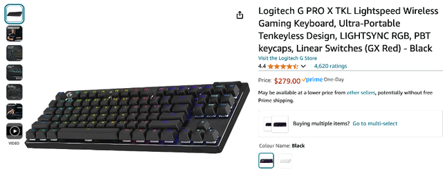 Logitech G PRO X TKL Lightspeed Wireless Gaming Keyboard, Ultra in Mice, Keyboards & Webcams in Mississauga / Peel Region - Image 2