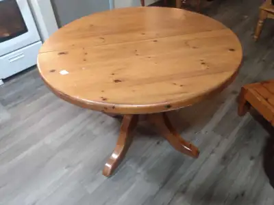 Round Pine Dining Table, View more