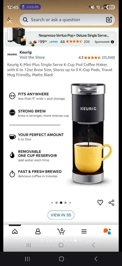 Keurig K-Mini Coffee Maker, View more