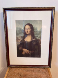 Framed Mona Lisa print / Impression de la Joconde encadrée
