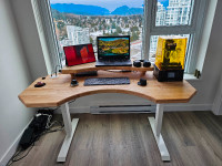 Standing Desk, Custom designed and hand made, solid wood