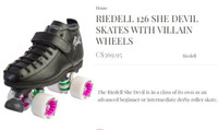 Riedel 126 SHE DEVIL Skates w/Villain Wheels (Size 9)