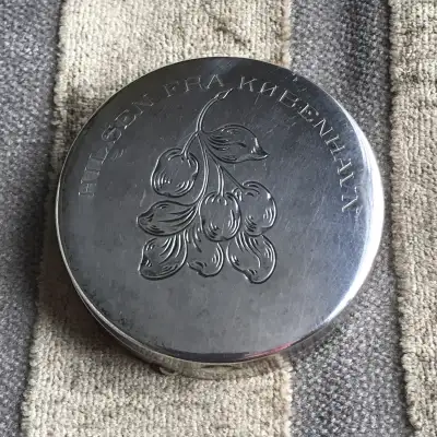 Vintage Greetings from Copenhagen Danish Silver Plated Compact, View more