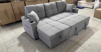 Elegant Sectional Sofa Couch Bed With Storage, View more