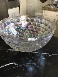 Bol  en verre irisé /Vintage/Fédéral iridescent bowl