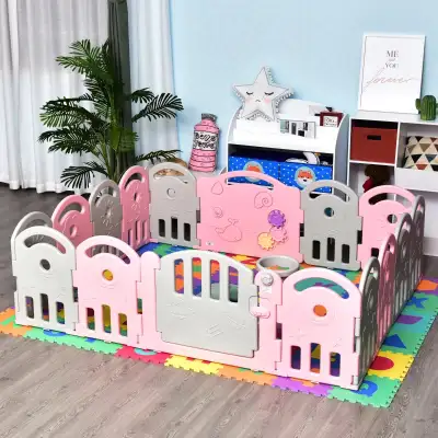 Baby Enclosure, 16 Panels Baby Playpen Baby Play Yard, Indoor & , View more