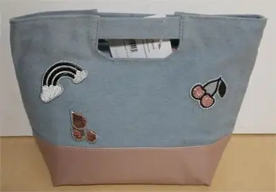NEW Lauren & Johnny Lunch Bag, Blue Denim/Pink, View more