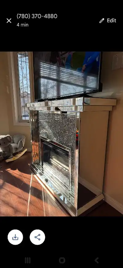 dimond crush stunning fire place only 6 months old, View more