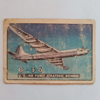 Vintage 1952 Topps Wings B-36 Bomber Collector Card