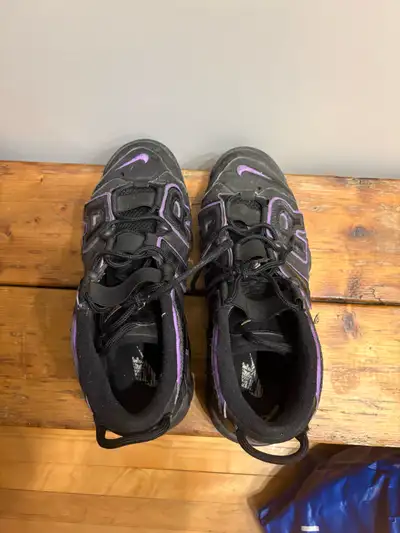 Nike uptempo purple and black, View more