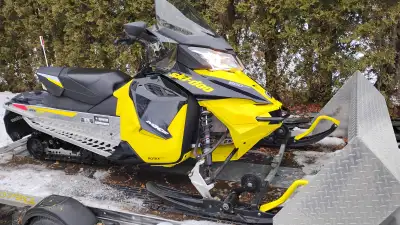 Motoneige légère, facile à piloter, bas kilométrage, avec moteur 4 temps économique et silencieux. T...