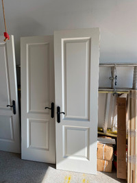 Solid Wood Interior Doors Pair