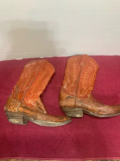 SNAKESKIN COWBOY BOOTS , View more