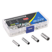 Glarks 220Pcs Non-Insulated Butt Connectors Assortment Kit