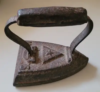 Antique Cast Iron Heavy Sad Iron No # 6, Solid Cast Iron Metal, View more
