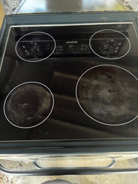 Glass top Stainless steel fridgedaire stove 