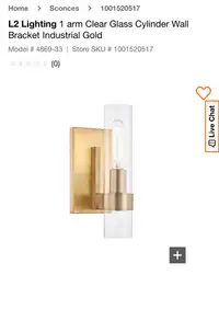 Gold Wall Sconce Light 