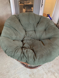 Olive green papasan chair 