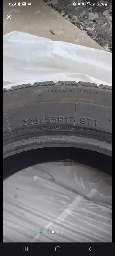 Selling set of winter tires, size 225/55R17. This is a winter tire, ready to tackle snowy roads. Ple...