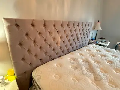 King Size Headboard & Frame $350 Pick up only *mattess separately sold- $185*