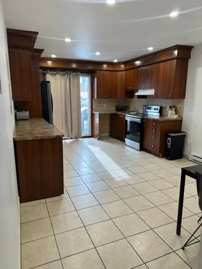 Ce grand appartement de 5 pièces et demie a été entièrement rénové : chambres, salle de bain, cuisin...