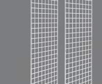Gridwall Panels, White, 8' x 2', Standard 3in square grids