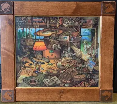 Charles Wysocki Max in The Adirondacks Framed Canvas. VERY RARE!, View more
