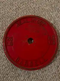 10 - Real McCoy 25lbs 1” Barbell weights
