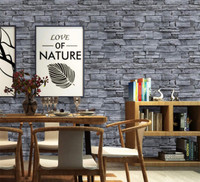 New Brown Brick Stone Wallpaper Peel & Stick  Wallpaper Self Adh