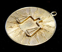 10K gold LIBRA medallion REMBRANDT vintage Zodiac SCALES